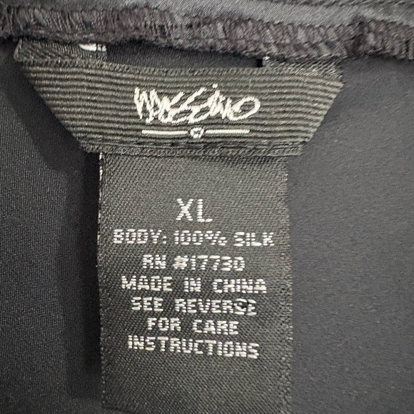 Mossimo 100% Silk Black Tank Top XL Babydoll Early 2000s 90s Y2K Grunge Satin - Picture 4 of 8